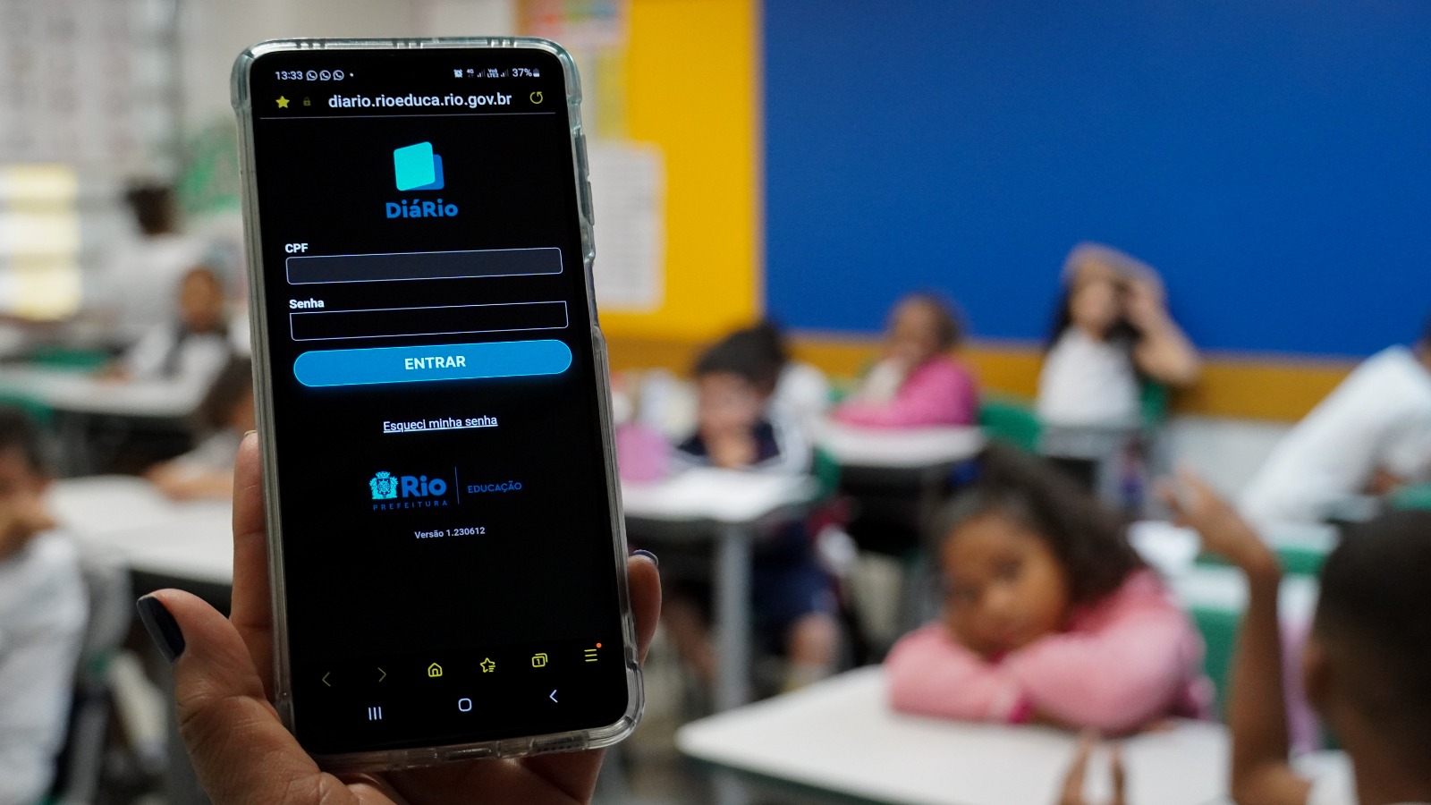O aplicativo DiáRio na tela do celular- Guilherme Oliveira / SME