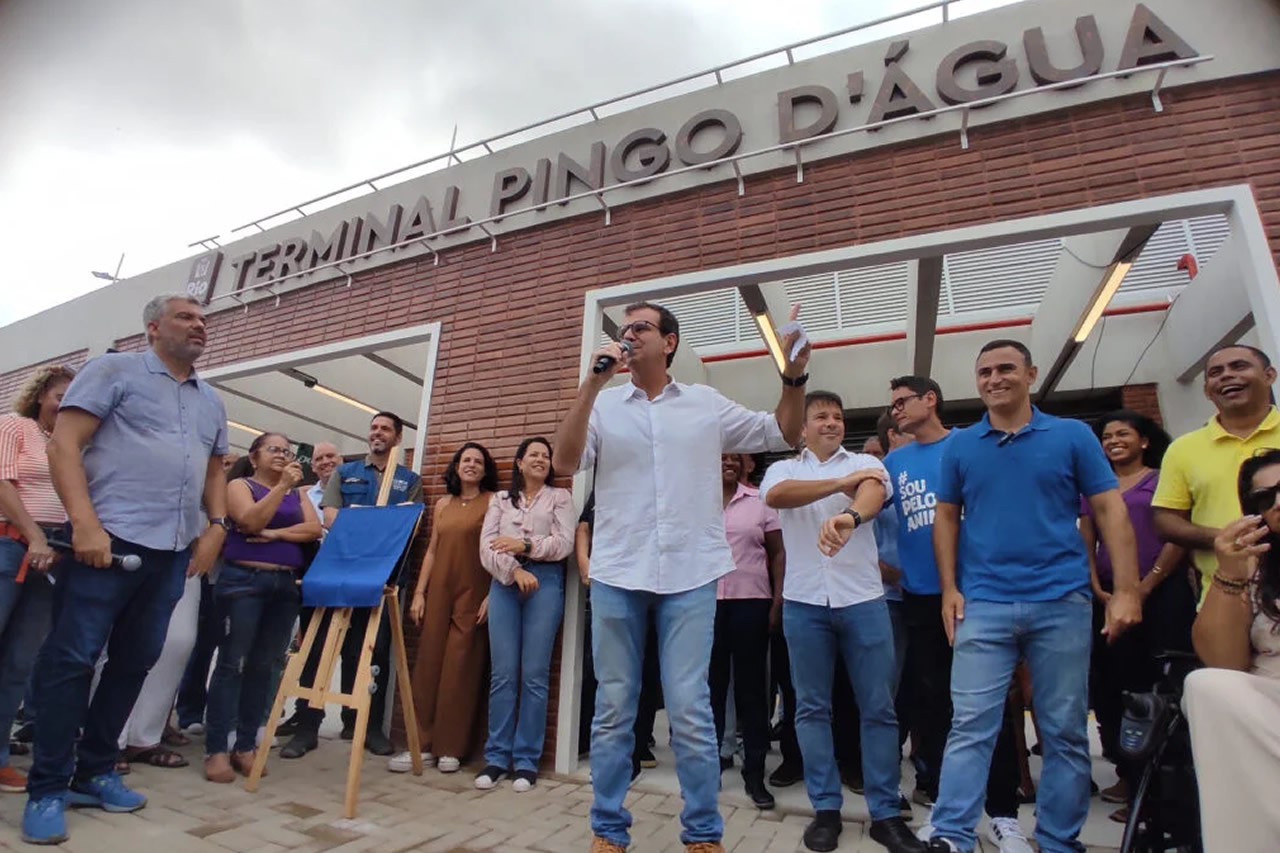 Prefeito Eduardo Paes Inaugurou o Novo Terminal de BRT Pingo D’Água, em Guaratiba, é 22 vezes maior que a antiga estação | Imagem do site Ônibus e Transporte